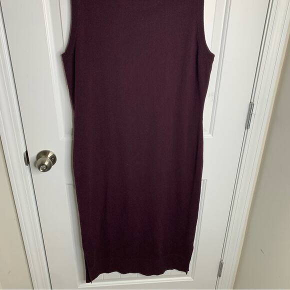 Akris Punto cashmere wool blend sleeveless sweater midi dress size 12 - Picture 8 of 11